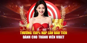 Thưởng 150% Nạp Lần Đầu Tiên Dành Cho Thành Viên Vibet